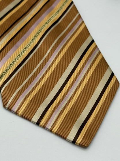 Multicolor stripes twill silk tie
