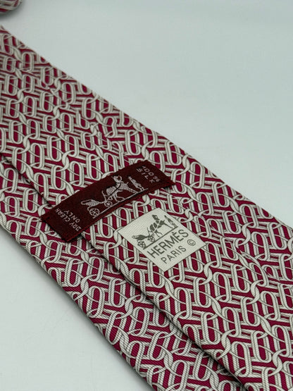 Burgundy twill silk tie