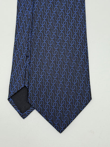 Dark blue twill silk tie