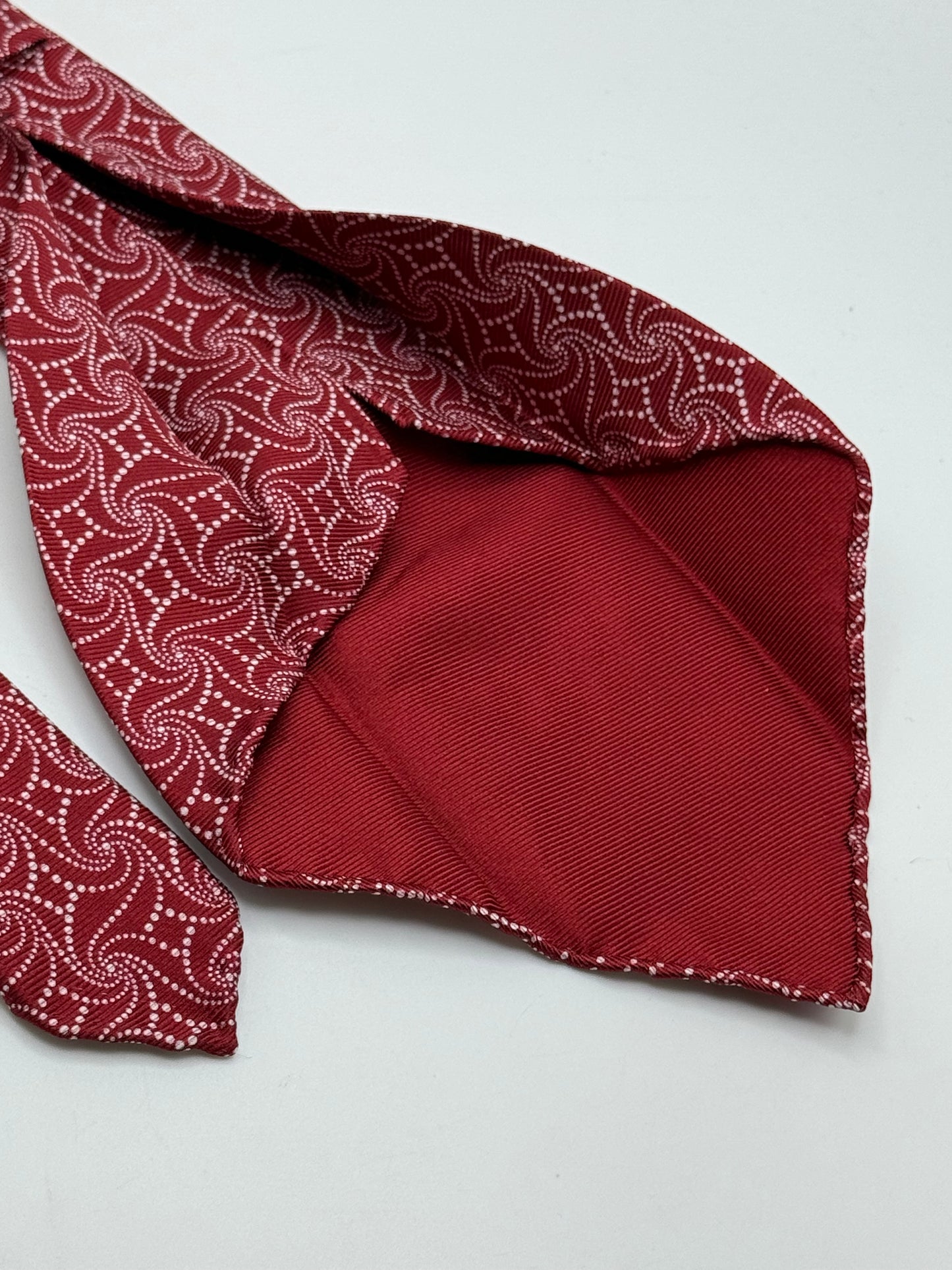 Red 7-Fold silk tie
