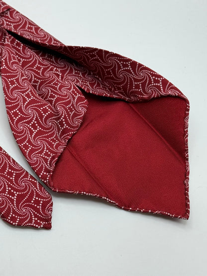 Red 7-Fold silk tie