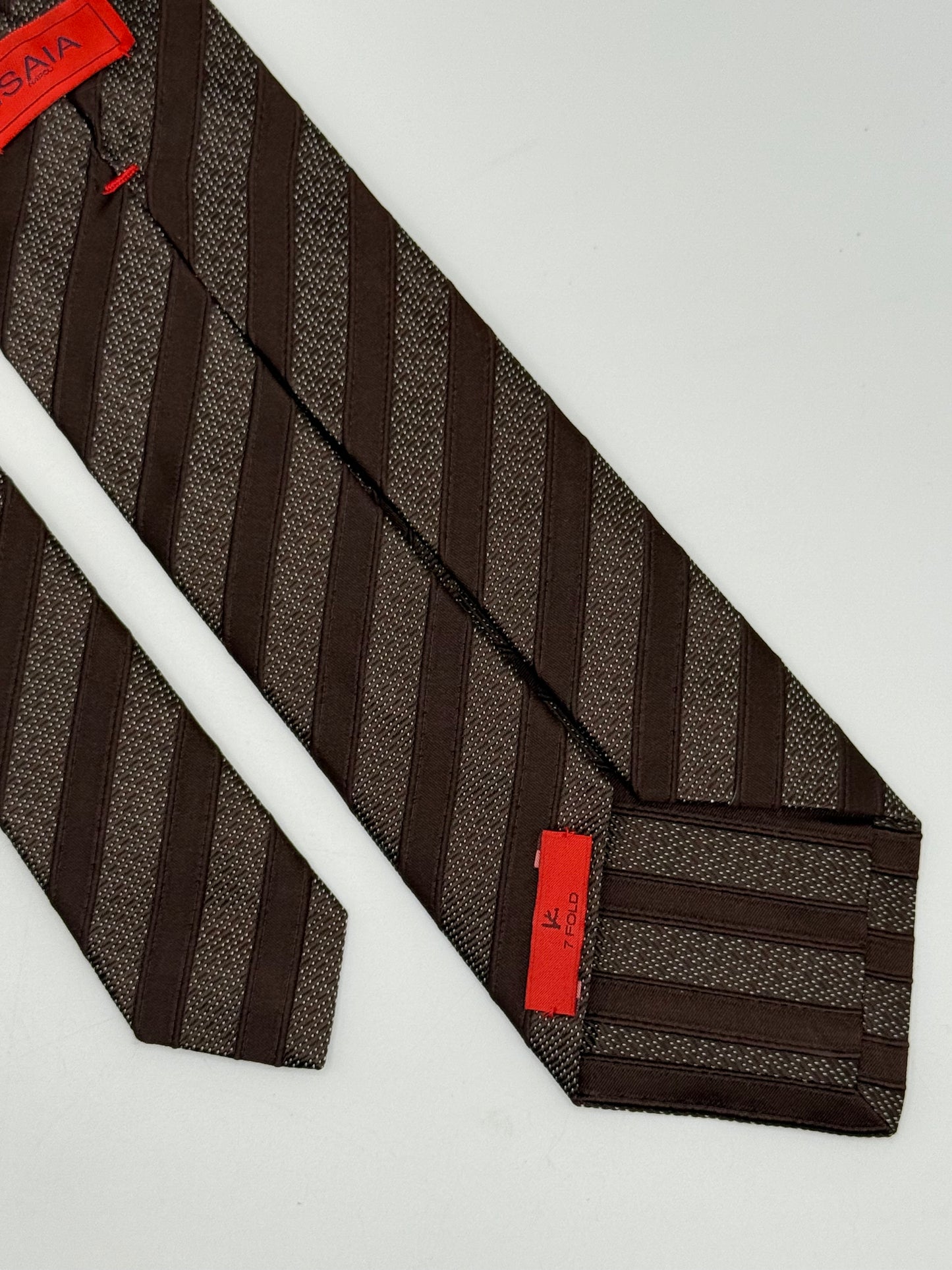 Brown regimental silk tie
