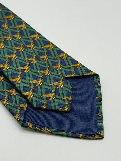 Dark blue twill silk tie limited edition