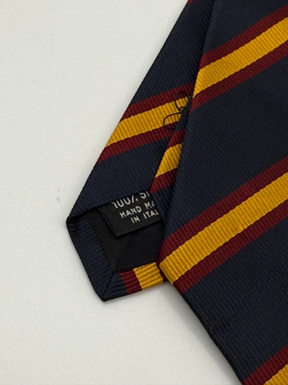 Black regimental silk twill tie