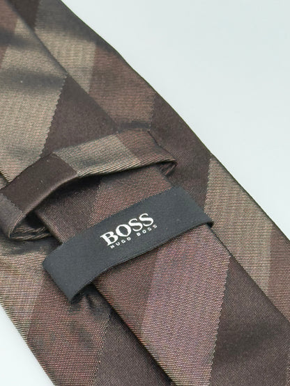 Brown slik tie