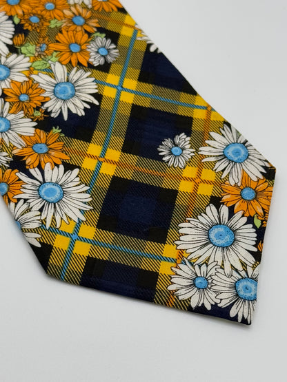 Black silk flower tie