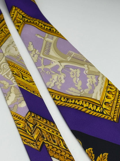 Baroque vintage silk tie