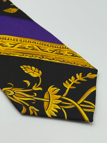 Baroque vintage silk tie