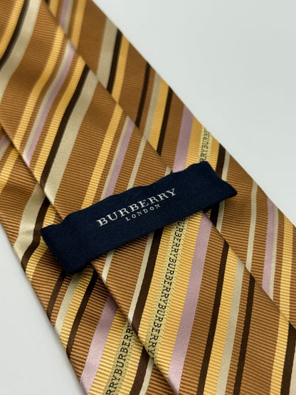 Multicolor stripes twill silk tie
