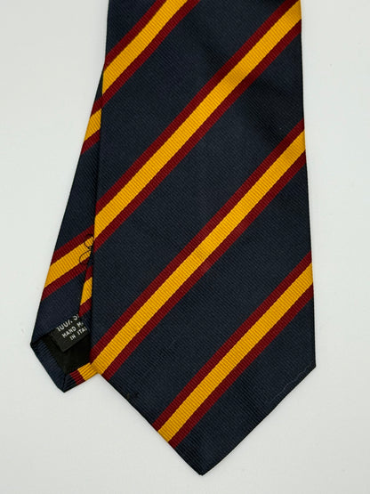 Black regimental silk twill tie