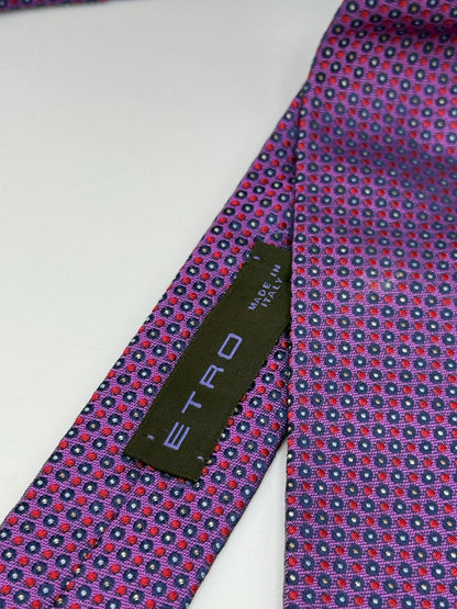Dark puple polka-dot silk tie