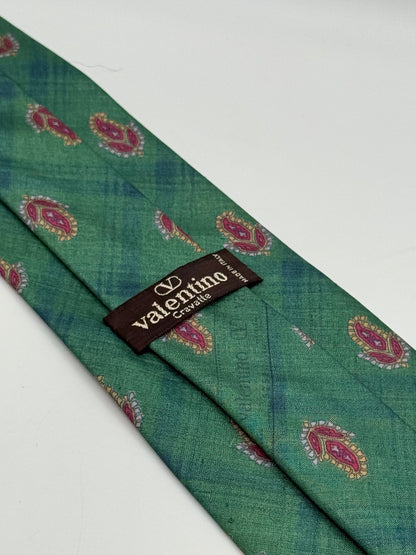 Green Sarin silk tie