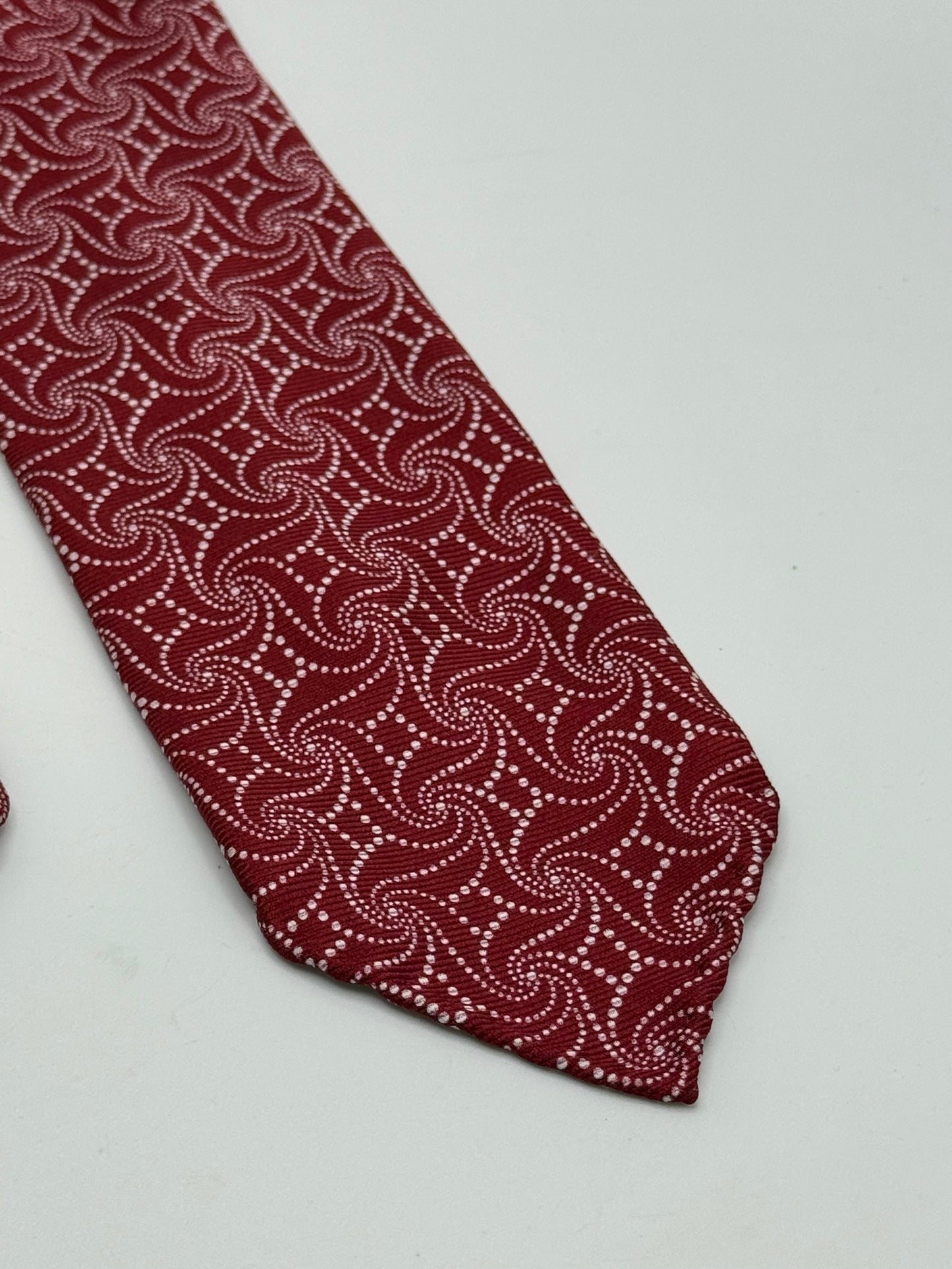 Red 7-Fold silk tie