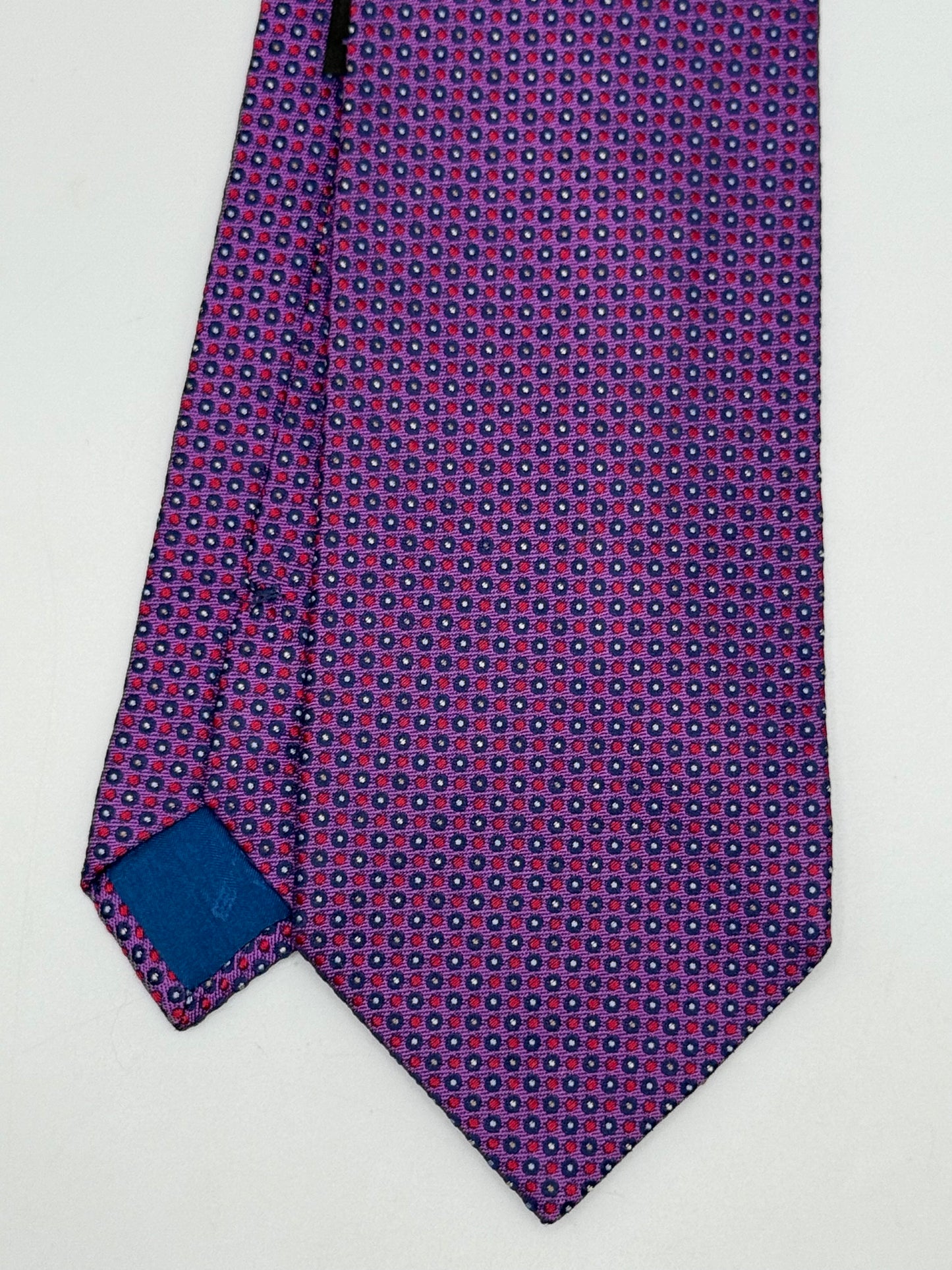 Dark puple polka-dot silk tie