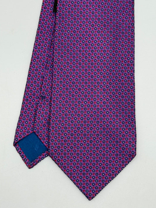 Dark puple polka-dot silk tie