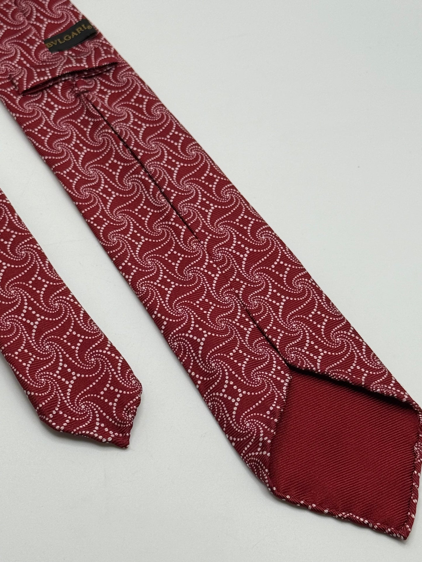 Red 7-Fold silk tie