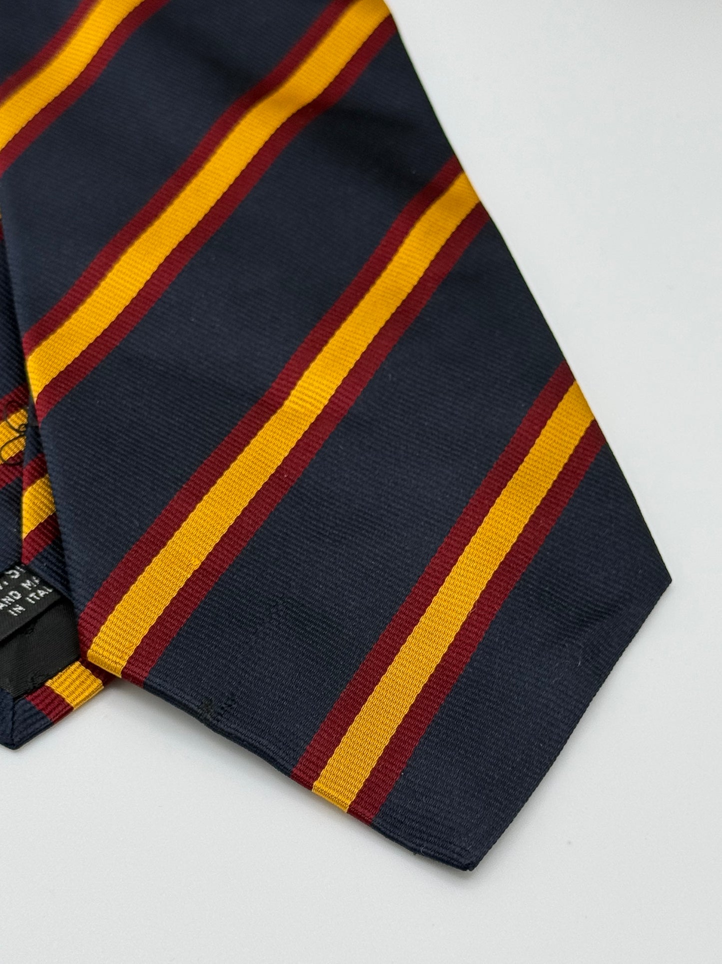 Black regimental silk twill tie