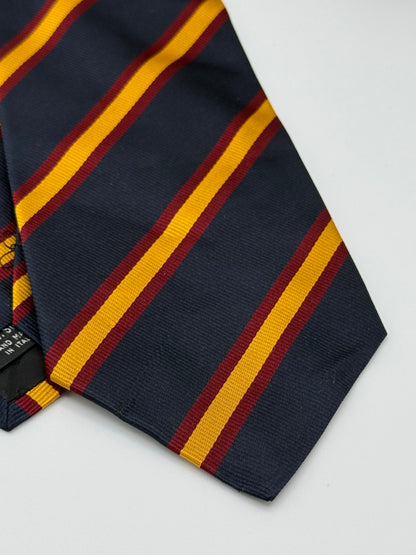 Black regimental silk twill tie