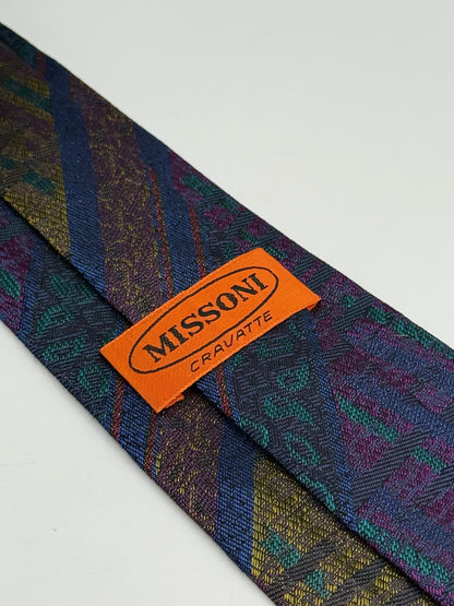 Multicolor silk tie