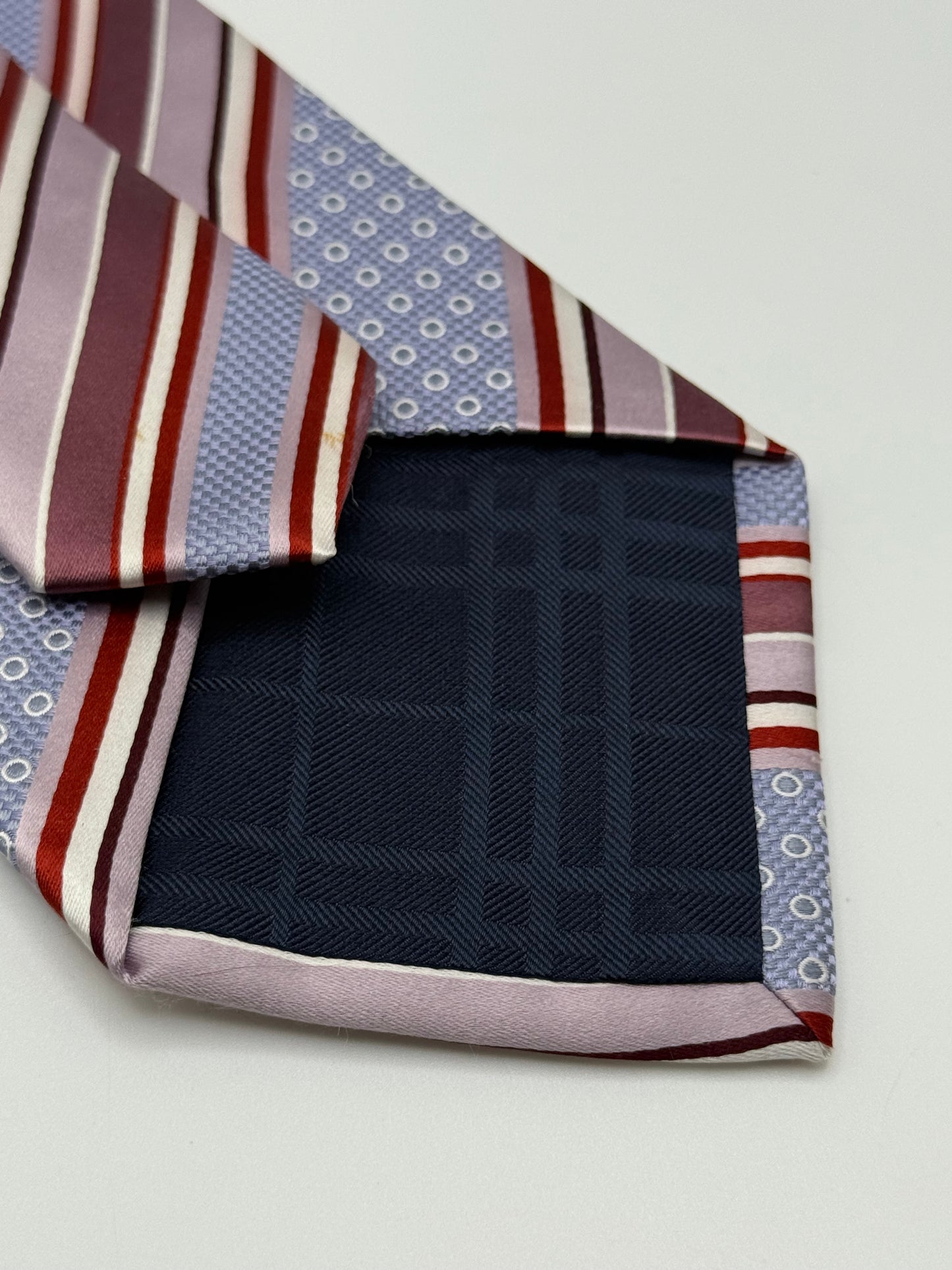 Blue jacquard silk tie