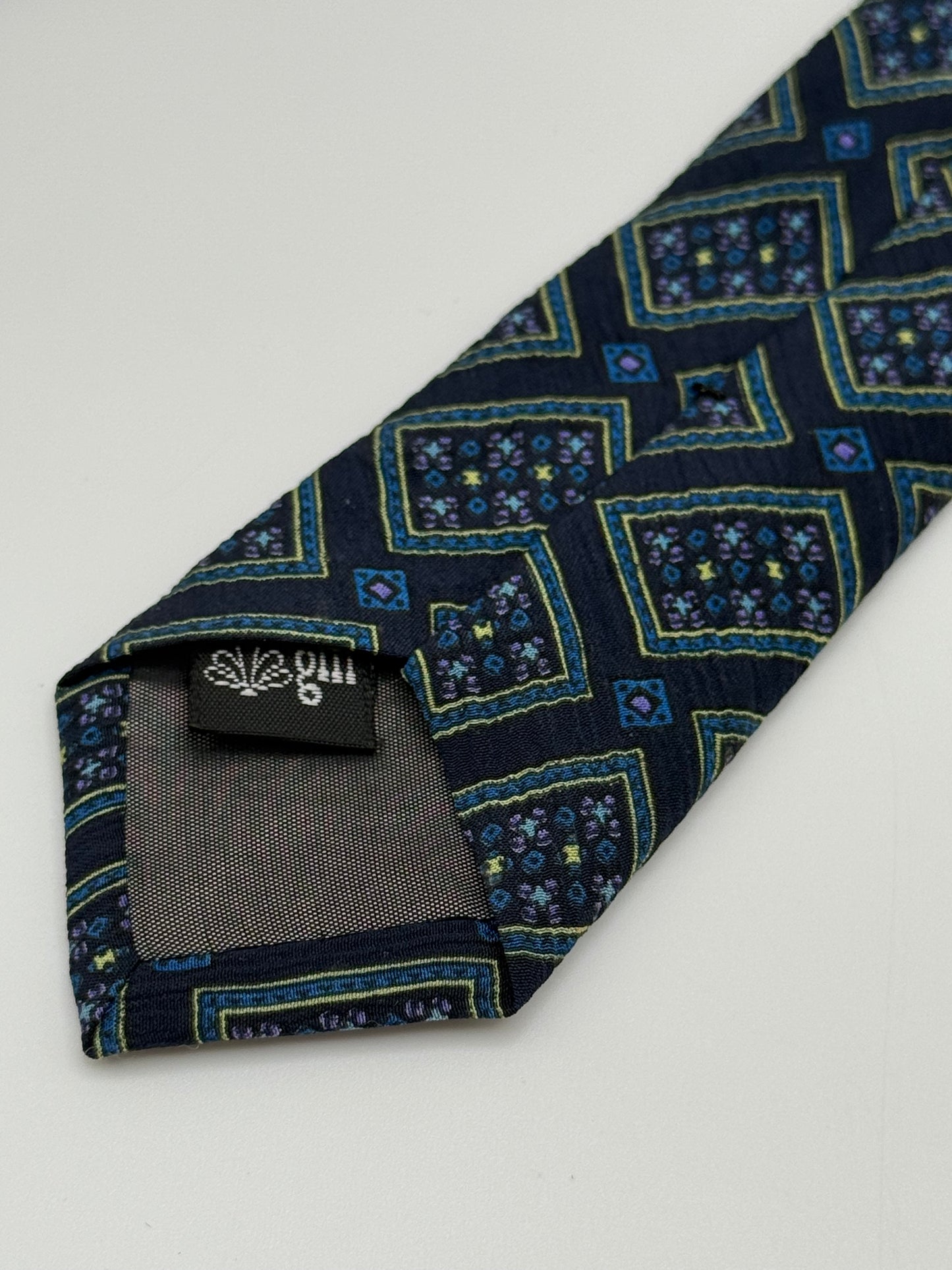 Dark blue silk tie
