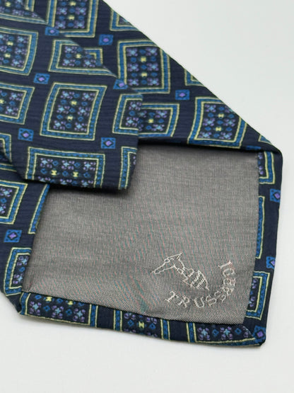 Dark blue silk tie