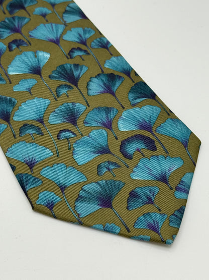 Cachi twill silk tie whit flowers pattern