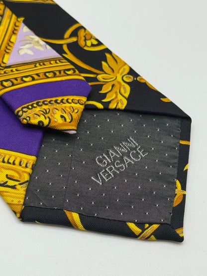 Baroque vintage silk tie