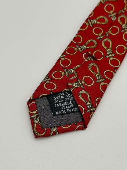 Burgundy twill silk tie