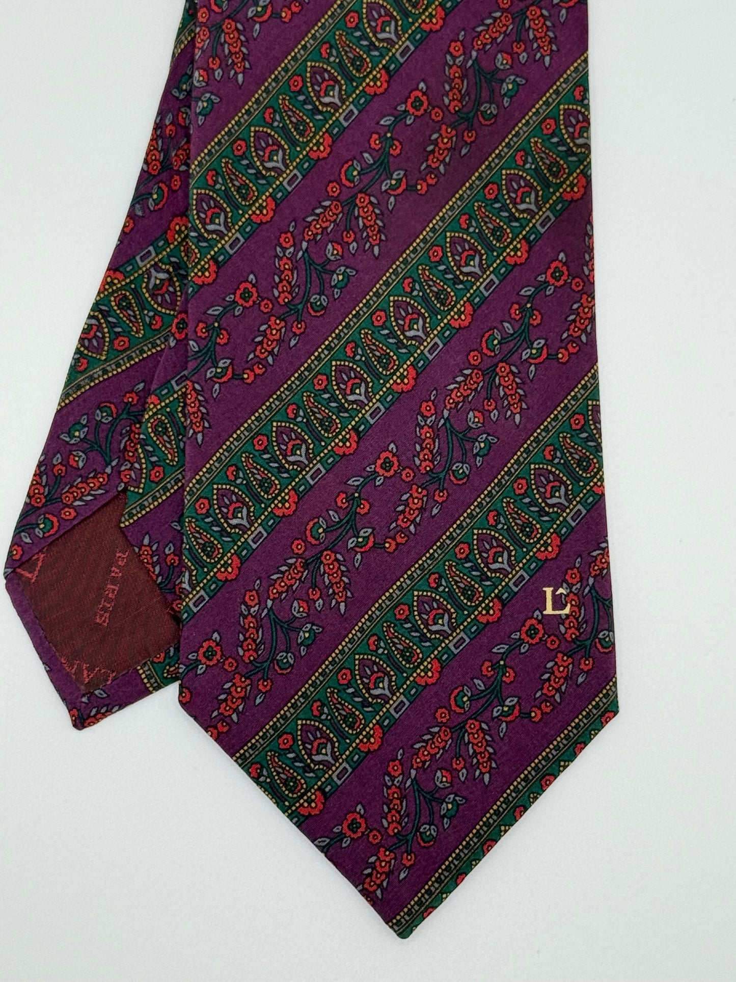 Small flower silk tie