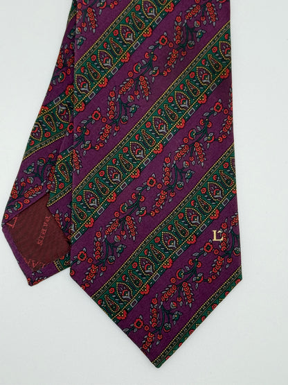 Small flower silk tie