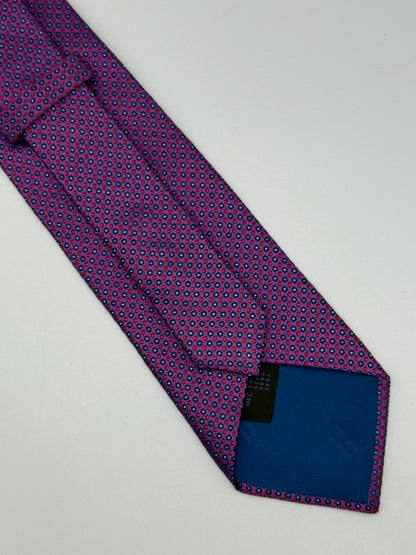 Dark puple polka-dot silk tie