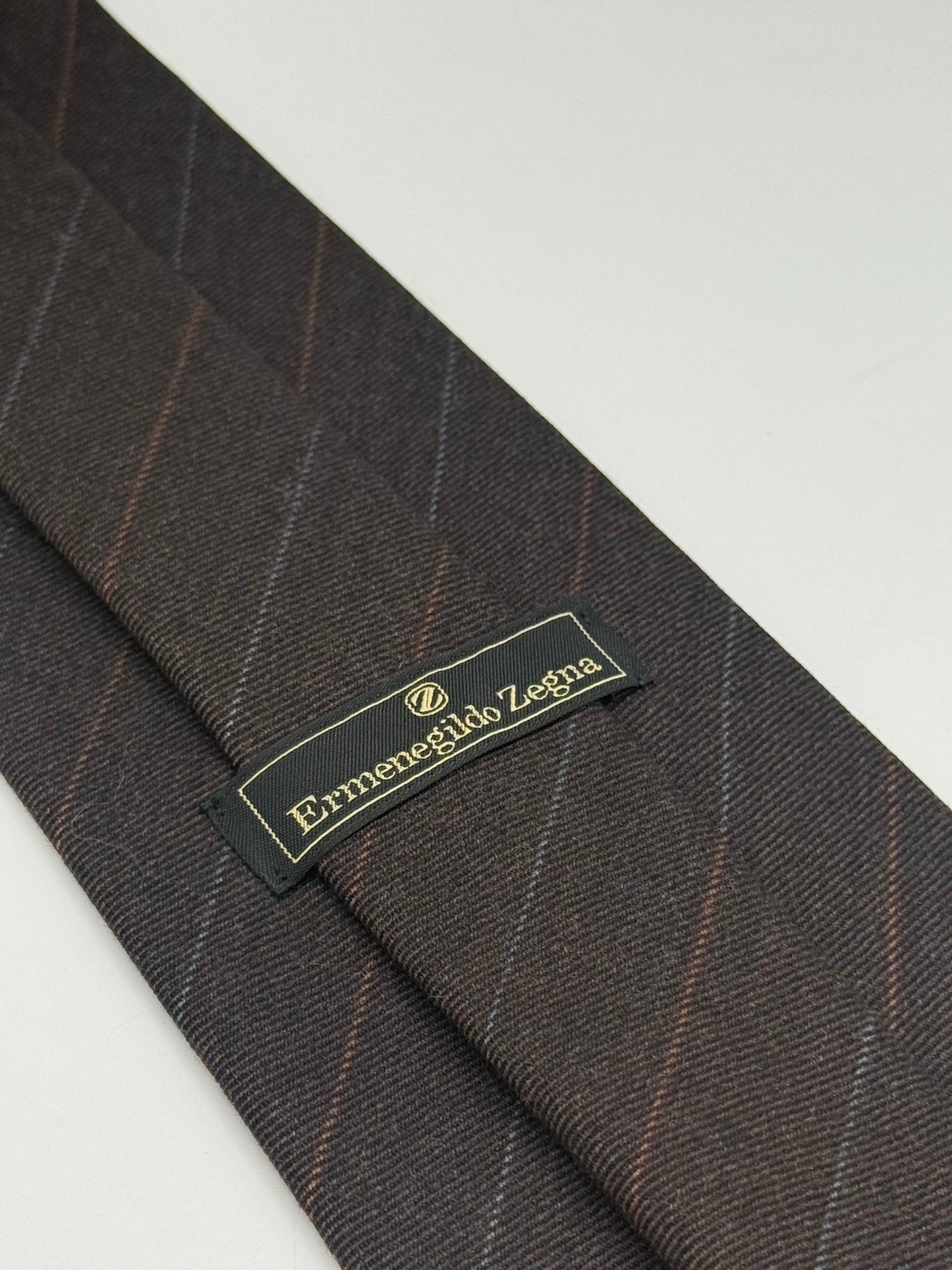 Brown wool tie